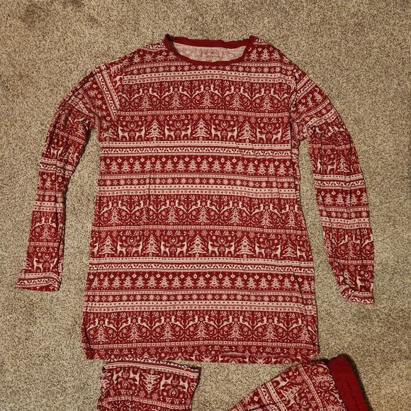 Little Sleepies Reindeer Cheer Men's Pajama Shirt And Pants Size Large - Picture 2 of 7